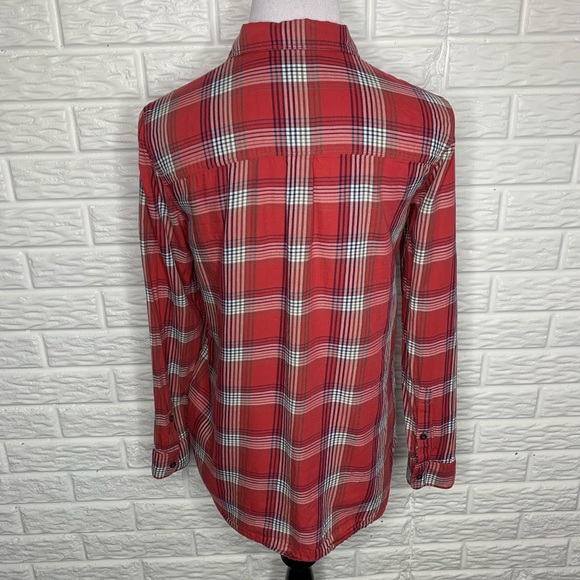MADEWELL Ex-Boyfriend Shirt in Cherry Plaid - Picture 5 of 6